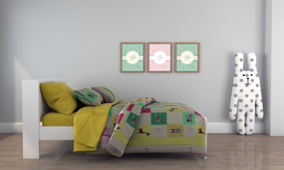 A 3D Minimalist and Colorful Room Kids for Modern Branding