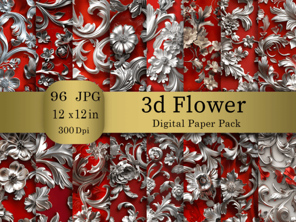 Elegant Silver Floral Patterns for Creative Projects