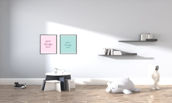 Modern Kids Bedroom Mockup: Showcase Your Designs