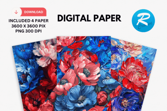 White 3D Spring Floral Digital Papers: Fresh Design Assets